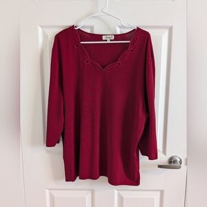 Jessica Plus  Red Sweater SZ 3X